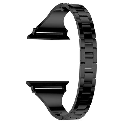 Diamond Encrusted Leather Strap Watch Band For Apple Watch Series 9&8&7 41mm / SE 3&SE 2&6&SE&5&4 40mm / 3&2&1 38mm(Black) by bashfashion