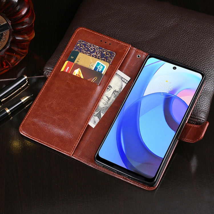 For Motorola Moto E30 idewei Crazy Horse Texture Leather Phone Case(Red) by idewei