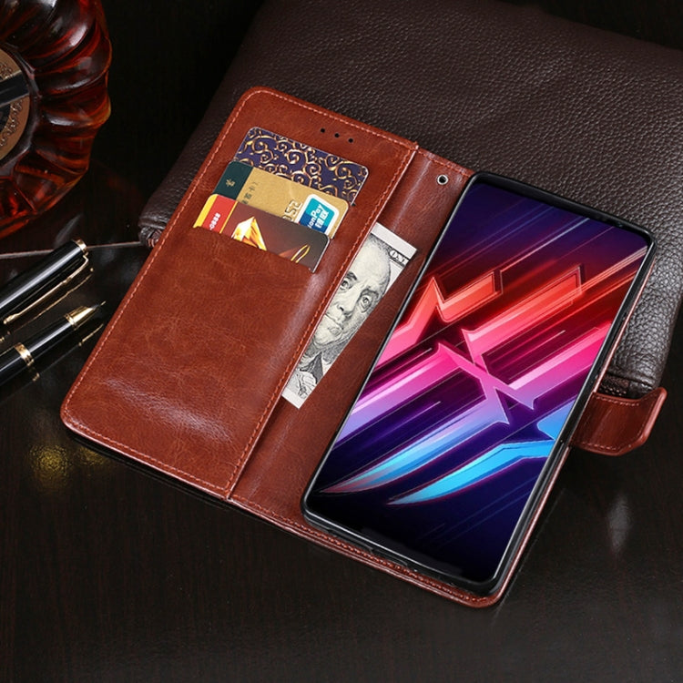 For ZTE nubia Red Magic 6s Pro idewei Crazy Horse Texture Leather Phone Case(Brown) by idewei