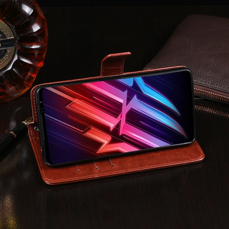 For ZTE nubia Red Magic 6s Pro idewei Crazy Horse Texture Leather Phone Case(Black) by idewei