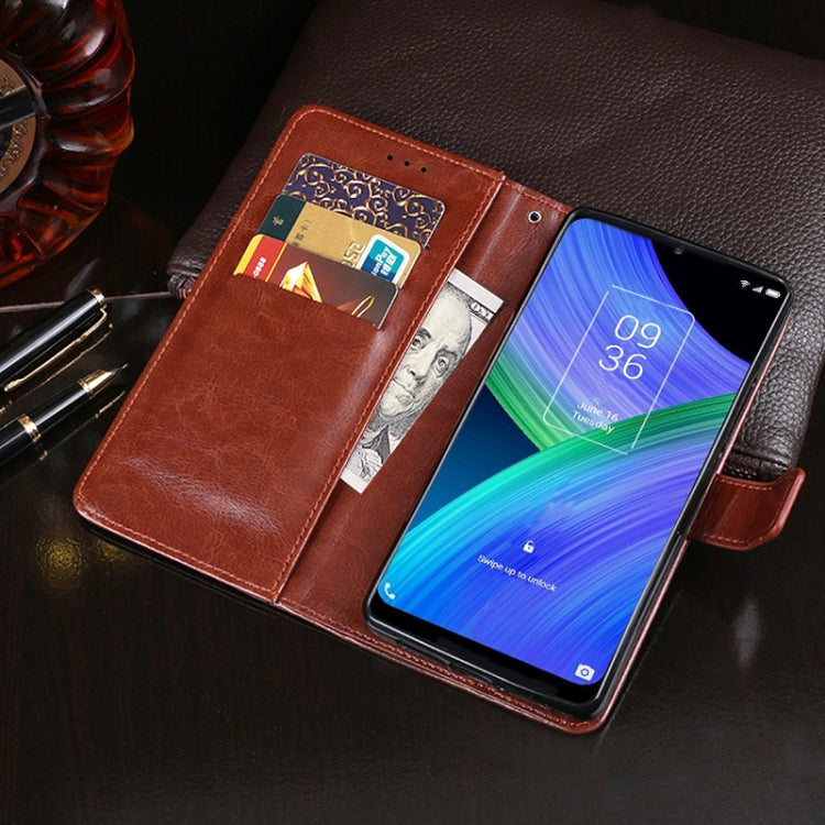 For TCL 20 R 5G idewei Crazy Horse Texture Leather Phone Case(Red) by idewei