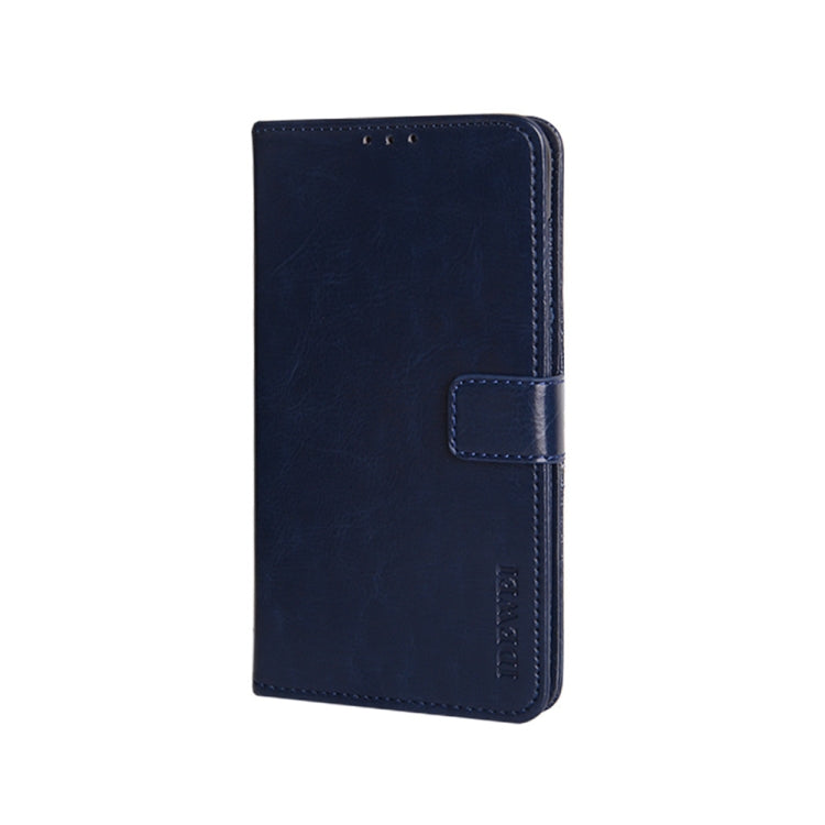 For Umidigi Bison X10 idewei Crazy Horse Texture Leather Phone Case(Dark Blue) by idewei