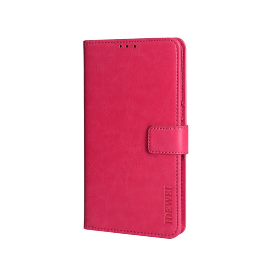 For Umidigi Bison X10 idewei Crazy Horse Texture Leather Phone Case(Rose Red) by idewei