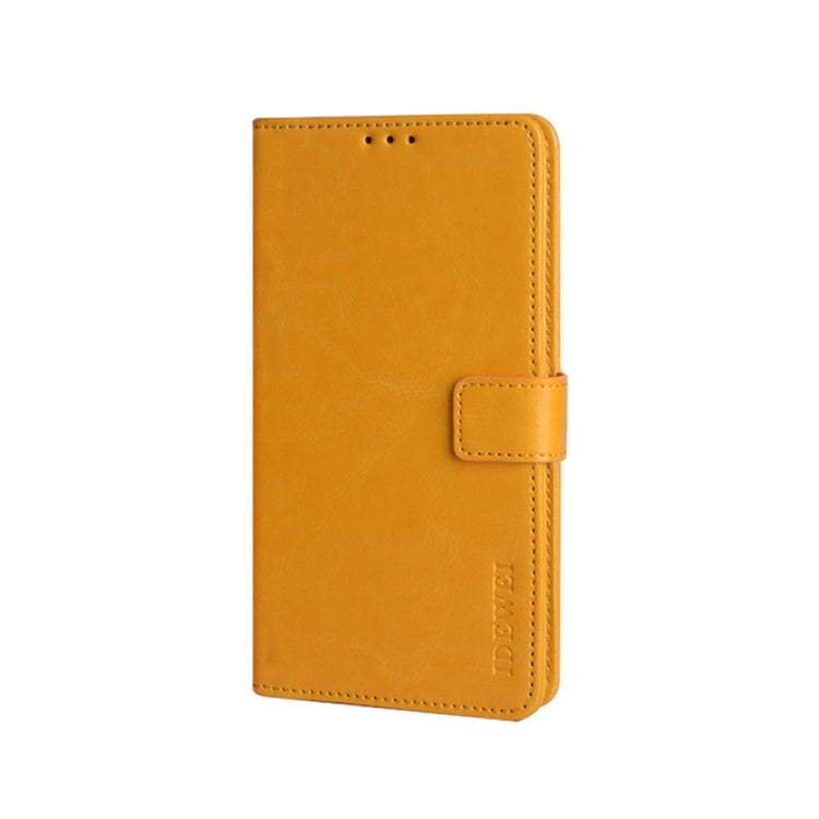 For Umidigi Bison X10 idewei Crazy Horse Texture Leather Phone Case(Yellow) by idewei