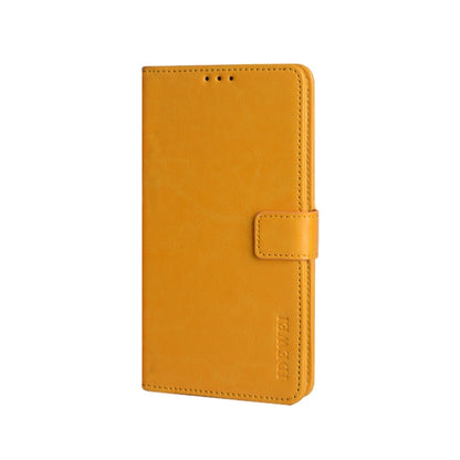 For Umidigi Bison X10 idewei Crazy Horse Texture Leather Phone Case(Yellow) by idewei