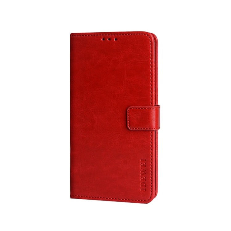 For Umidigi Bison X10 idewei Crazy Horse Texture Leather Phone Case(Red) by idewei