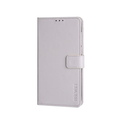 For Umidigi Bison X10 idewei Crazy Horse Texture Leather Phone Case(White) by idewei