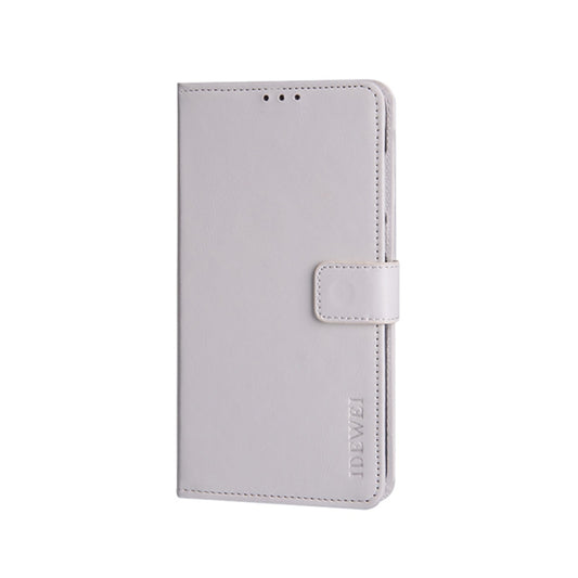 For Umidigi Bison X10 idewei Crazy Horse Texture Leather Phone Case(White) by idewei