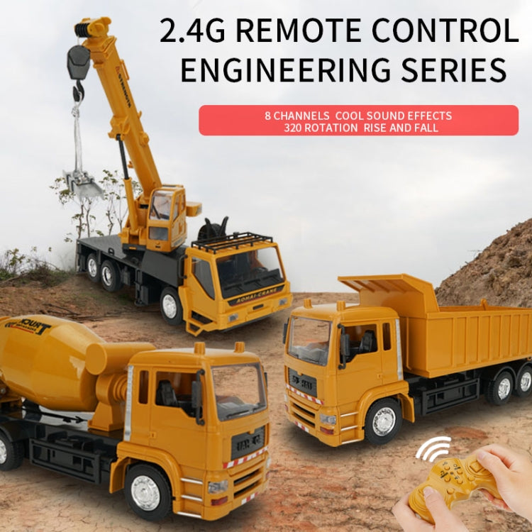 MoFun 3825 2.4G 10-channel Remote Control Simulation Engineering Vehicle, Style:Mixer Truck by MoFun