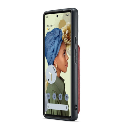 For Google Pixel 6 JEEHOOD RFID Blocking Anti-Theft Wallet Phone Case(Red) by JEEHOOD