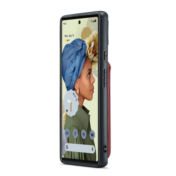 For Google Pixel 6 Pro JEEHOOD RFID Blocking Anti-Theft Wallet Phone Case(Red) by JEEHOOD