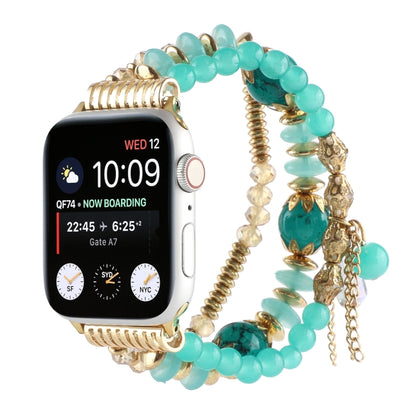 Pearl Strap Watch Band For Apple Watch Series 9&8&7 41mm / SE 3&SE 2&6&SE&5&4 40mm / 3&2&1 38mm(Green) by bashfashion