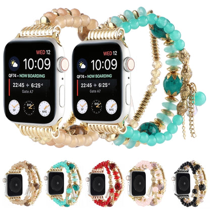 Pearl Strap Watch Band For Apple Watch Series 9&8&7 41mm / SE 3&SE 2&6&SE&5&4 40mm / 3&2&1 38mm(Red) by bashfashion