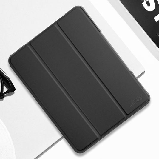 For iPad 9.7 Mutural Horizontal Flip PC + TPU + PU Leather Case with Holder & Pen Slot(Black) by Mutural