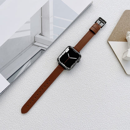 Leather Watch Band For Apple Watch Ultra 49mm&Watch Ultra 2 49mm / Series 9&8&7 45mm / SE 3&SE 2&6&SE&5&4 44mm / 3&2&1 42mm(Dark Brown) by bashfashion
