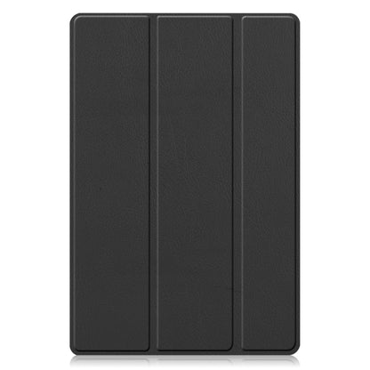 For Samsung Galaxy Tab A8 2021 Three-folding Holder Custer Texture Leather Tablet Case(Black) by bashfashion