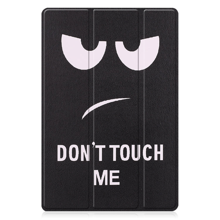 For Samsung Galaxy Tab A8 2021 Painted Leather Tablet Case with 3-Fold Holder(Big Eye Me) by bashfashion