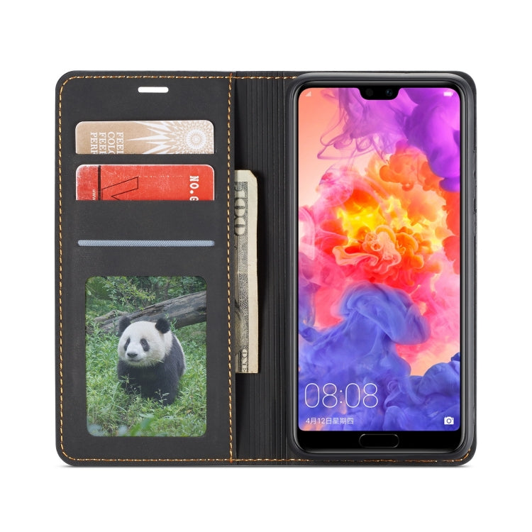 For Huawei P20 Pro Forwenw Dream Series Oil Edge Strong Magnetism Horizontal Flip Leather Case with Holder & Card Slots & Wallet & Photo Frame(Black) by Forwenw