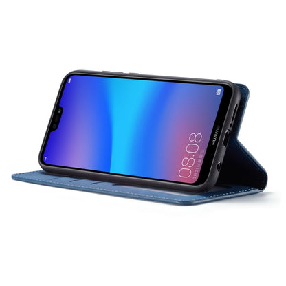 For Huawei P20 Lite Forwenw Dream Series Oil Edge Strong Magnetism Horizontal Flip Leather Case with Holder & Card Slots & Wallet & Photo Frame(Blue) by Forwenw