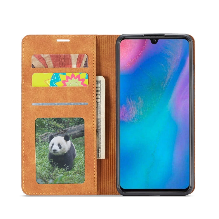 For Huawei P30 Lite Forwenw Dream Series Oil Edge Strong Magnetism Horizontal Flip Leather Case with Holder & Card Slots & Wallet & Photo Frame(Brown) by Forwenw