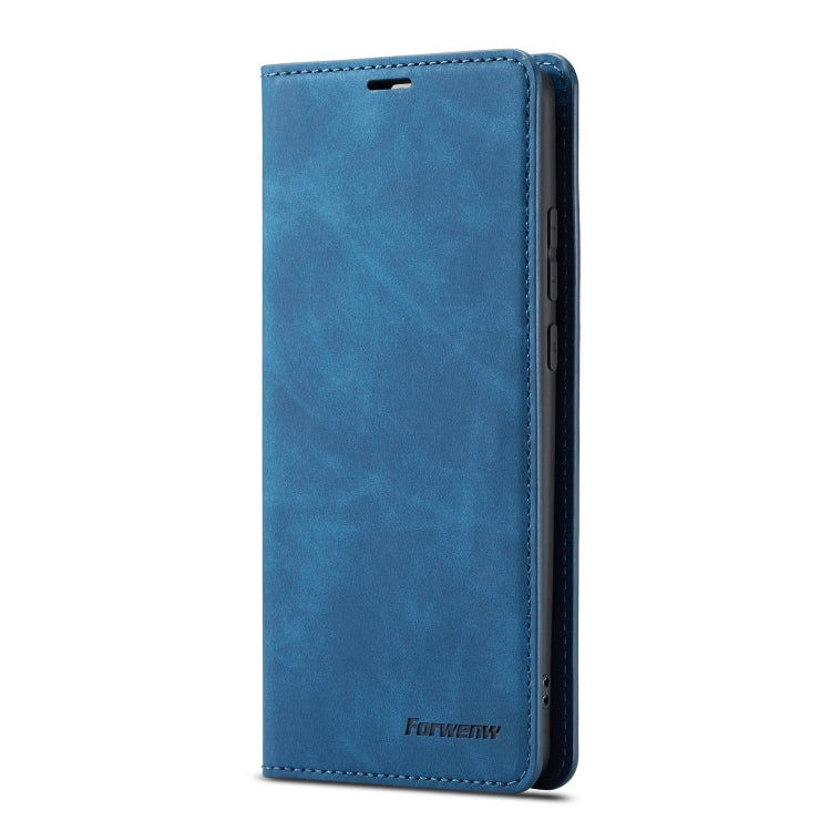 For Huawei P30 Pro Forwenw Dream Series Oil Edge Strong Magnetism Horizontal Flip Leather Case with Holder & Card Slots & Wallet & Photo Frame(Blue) by Forwenw