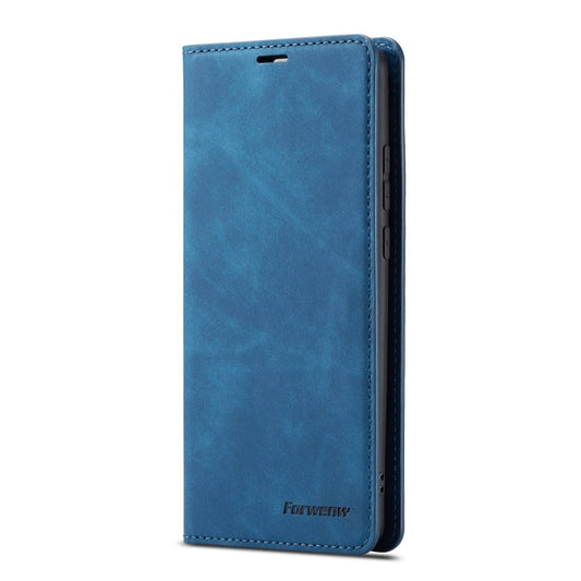 For Huawei P30 Pro Forwenw Dream Series Oil Edge Strong Magnetism Horizontal Flip Leather Case with Holder & Card Slots & Wallet & Photo Frame(Blue) by Forwenw