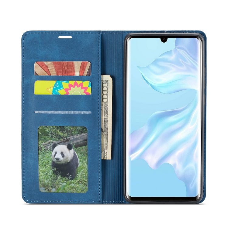 For Huawei P30 Pro Forwenw Dream Series Oil Edge Strong Magnetism Horizontal Flip Leather Case with Holder & Card Slots & Wallet & Photo Frame(Blue) by Forwenw