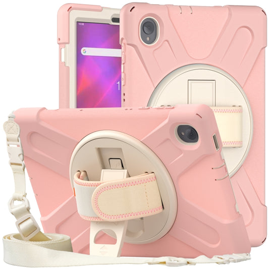 For Lenovo Tab K10 / M10 Plus Silicone + PC Protective Tablet Case(Cherry Blossom Pink) by bashfashion