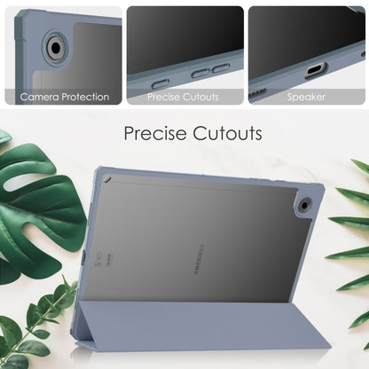 For Samsung Galaxy Tab A8 2021 SM-X205 Acrylic Smart Leather Tablet Case(Lavender) by bashfashion