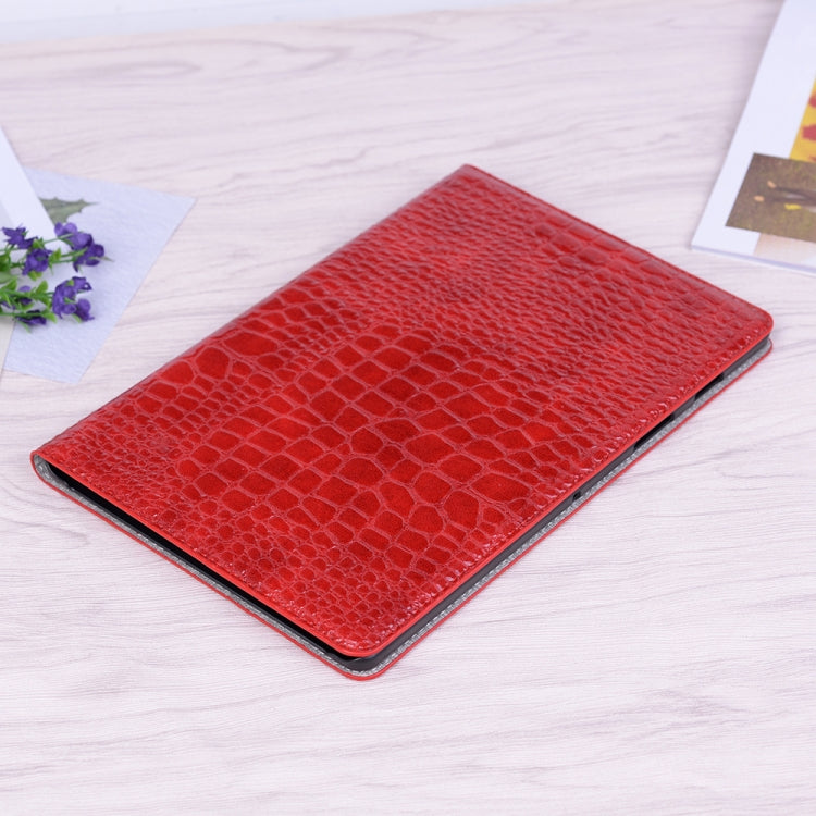 For Samsung Galaxy Tab A7 Lite T220/T225 Crocodile Texture Leather Tablet Case(Red) by bashfashion
