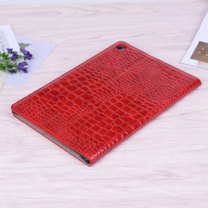 For Samsung Galaxy Tab A7 Lite T220/T225 Crocodile Texture Leather Tablet Case(Red) by bashfashion