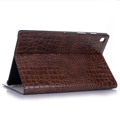 For Samsung Galaxy Tab A7 Lite T220/T225 Crocodile Texture Leather Tablet Case(Brown) by bashfashion