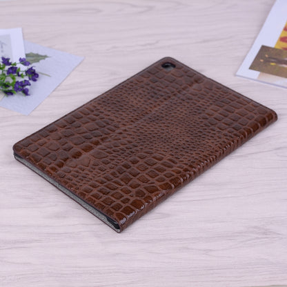 For Samsung Galaxy Tab A7 Lite T220/T225 Crocodile Texture Leather Tablet Case(Brown) by bashfashion