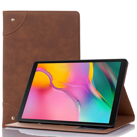 For Samsung Galaxy Tab A7 Lite T220/T225 Retro Leather Tablet Case(Light Brown) by bashfashion