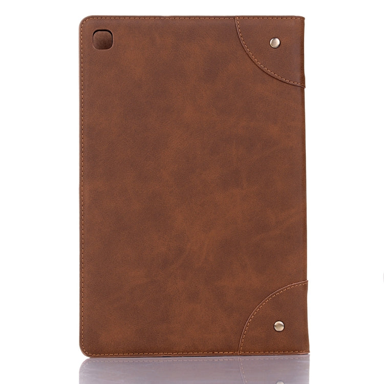 For Samsung Galaxy Tab A7 Lite T220/T225 Retro Leather Tablet Case(Light Brown) by bashfashion