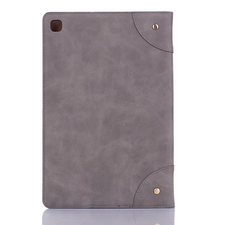 For Samsung Galaxy Tab A7 Lite T220/T225 Retro Leather Tablet Case(Grey) by bashfashion