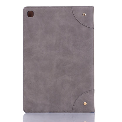 For Samsung Galaxy Tab A7 Lite T220/T225 Retro Leather Tablet Case(Grey) by bashfashion