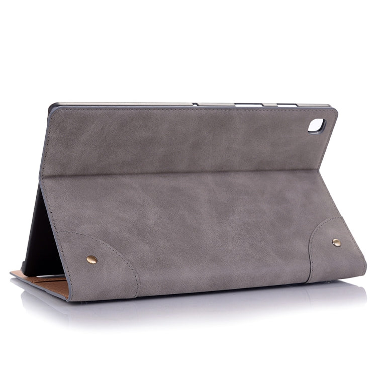 For Samsung Galaxy Tab A7 Lite T220/T225 Retro Leather Tablet Case(Grey) by bashfashion