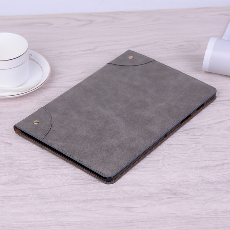 For Samsung Galaxy Tab A7 Lite T220/T225 Retro Leather Tablet Case(Grey) by bashfashion