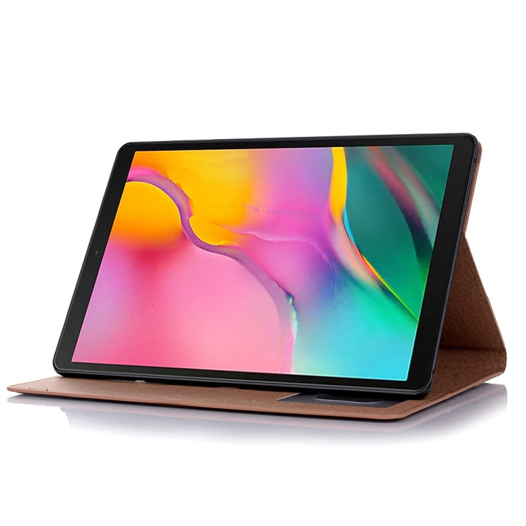 For Samsung Galaxy Tab A7 T500 Retro Leather Tablet Case(Light Brown) by bashfashion