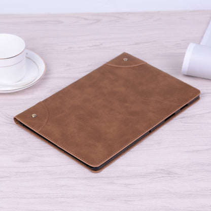 For Samsung Galaxy Tab A7 T500 Retro Leather Tablet Case(Light Brown) by bashfashion