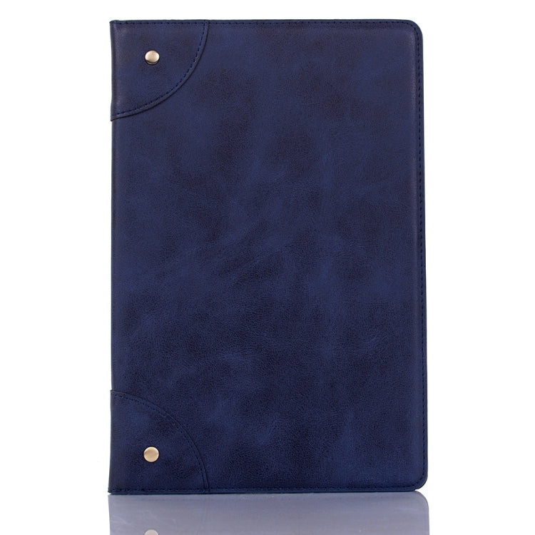 For Samsung Galaxy Tab A7 T500 Retro Leather Tablet Case(Blue) by bashfashion