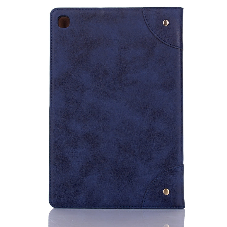 For Samsung Galaxy Tab A7 T500 Retro Leather Tablet Case(Blue) by bashfashion
