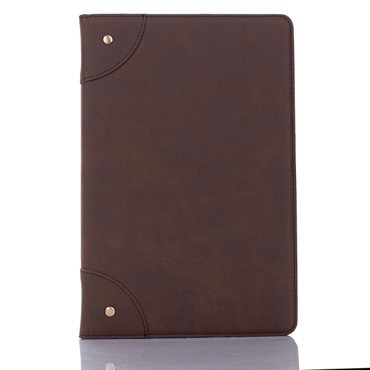 For Samsung Galaxy Tab A7 T500 Retro Leather Tablet Case(Dark Brown) by bashfashion