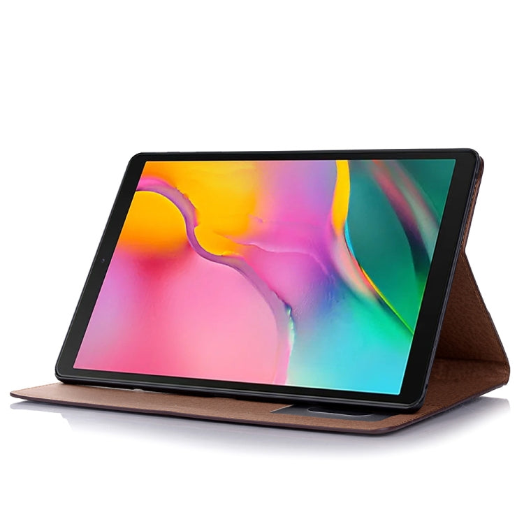 For Samsung Galaxy Tab A7 T500 Retro Leather Tablet Case(Dark Brown) by bashfashion