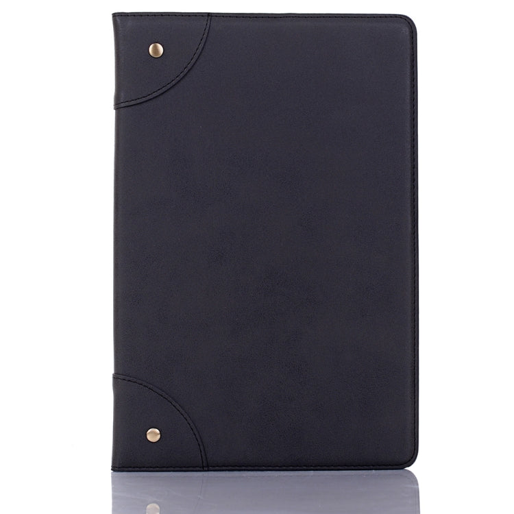 For Samsung Galaxy Tab A7 T500 Retro Leather Tablet Case(Black) by bashfashion