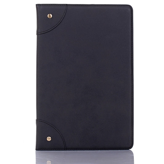 For Samsung Galaxy Tab A7 T500 Retro Leather Tablet Case(Black) by bashfashion