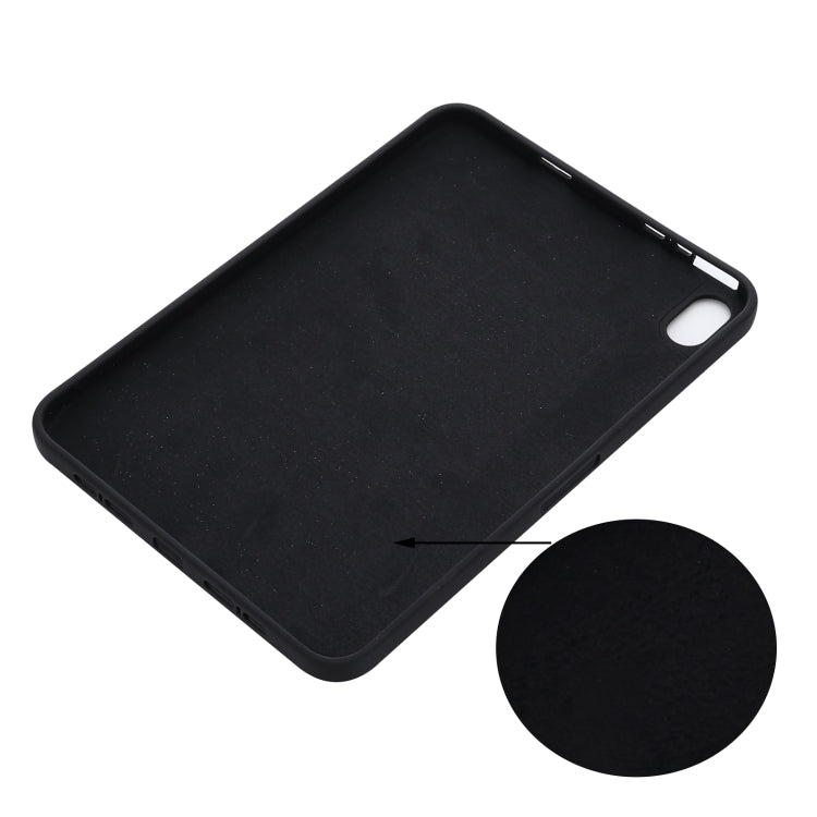 For iPad mini 6 / mini 2024 Solid Color Liquid Silicone Dropproof Full Coverage Tablet Case(Black) by bashfashion