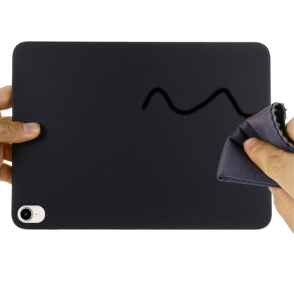 For iPad mini 6 / mini 2024 Solid Color Liquid Silicone Dropproof Full Coverage Tablet Case(Black) by bashfashion