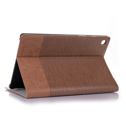 For Samsung Galaxy Tab A7 Lite T220/T225 Cross Texture Leather Tablet Case(Light Brown) by bashfashion